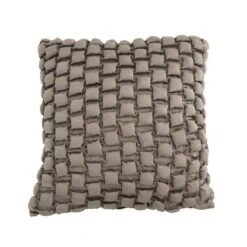 Square Ruche Pillow-Grey