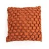 Square Ruche Pillow-Rust