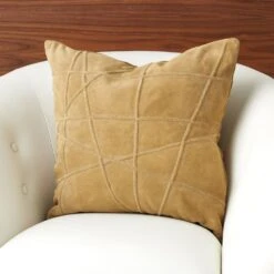 Crossroads Suede Pillow-Camel -France and So Furniture 89023