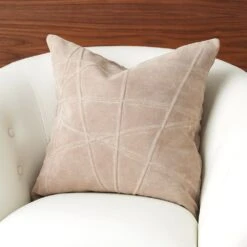 Crossroads Suede Pillow-Taupe -France and So Furniture 89025