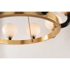 Werner Black Pendant 8 Lamp Aged Brass / Black -France and So Furniture 8b76398b a982 43d9 a607 d7ecd77ee648