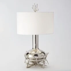 Fat Nickel Twig Table Lamp