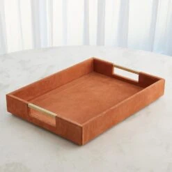 Posh Tray-Rust Suede-Sm -France and So Furniture 90187 8146bccb 3ad8 4f53 b3f9 4d937c9cad66