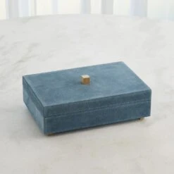 Posh Tray-Dusty Blue Suede-Lg -France and So Furniture 90194 55835489 e973 4eb4 9036 0544b3d8d284