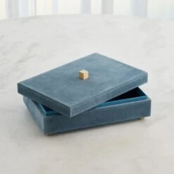 Posh Tray-Dusty Blue Suede-Lg -France and So Furniture 90195 9351e60b 0ee7 4d90 a85a 8f497acfcd02