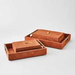 Posh Tray-Rust Suede-Sm