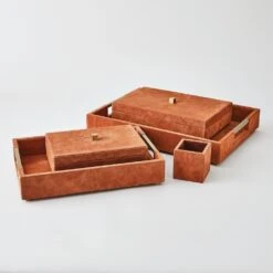 Posh Tray-Rust Suede-Sm -France and So Furniture 90576 a733a6f8 4562 4935 9b8b 9f23004f9143