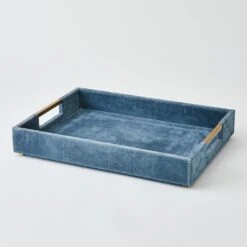 Posh Tray-Dusty Blue Suede-Lg -France and So Furniture 90593 4b34fdd8 4734 46c5 8139 fe2d13a7c077