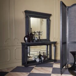 Josephine Mirror-Blackened Oak -France and So Furniture 90679 eb504d4a b45d 46fe 8445 4137605eb295