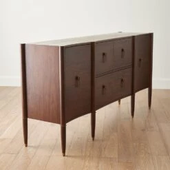 Triple Curve Cabinet-Walnut -France and So Furniture 90871 c15512a7 0062 49be 9dc6 4f79fa49973d