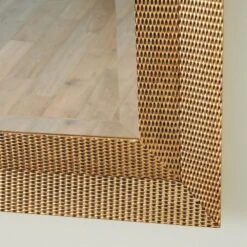 Delicate Basketweave Mirror-Gold -France and So Furniture 91179 b5678f22 1f46 4e72 9be8 33d4f9e7f162
