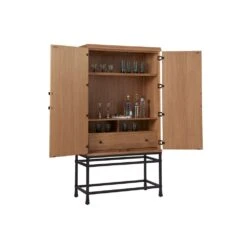Jade Bar/Chest On Stand - Sandstone -France and So Furniture 920 976C Silo Open