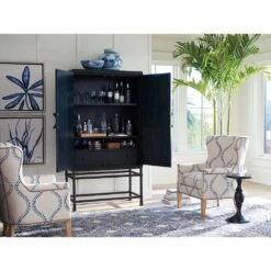 Jade Bar/Chest On Stand - Marine 5 Jade Bar/Chest On Stand - Marine -France and So Furniture 922 976C WS Open