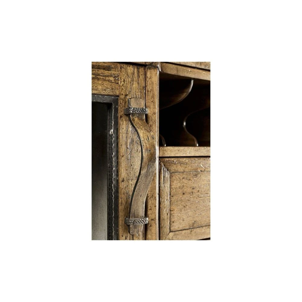 Plank Low Cabinet & Wine Rack With Strap Handles 5 Plank Low Cabinet & Wine Rack With Strap Handles - Image 5