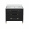 Verona 36" Black Linen Vanity With Rectangular Undermount Sink