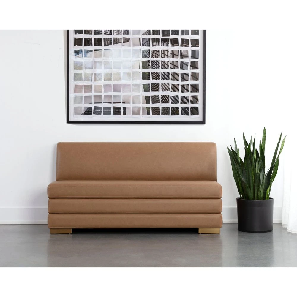 Radcliff Banquette - Milliken Cognac 2 Radcliff Banquette - Milliken Cognac - Image 2