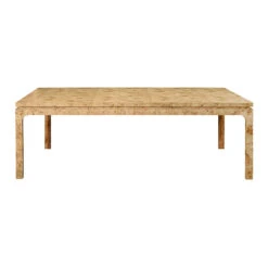Modern Rectangular Dining Table In Burl Wood