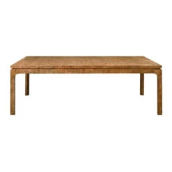 Modern Rectangular Dining Table In Dark Burl Wood
