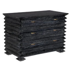 Noir Tiago Chest - Cinder Black