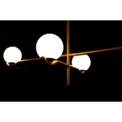 Constellation Pendant Lamp White Glass Matte Brass Frame