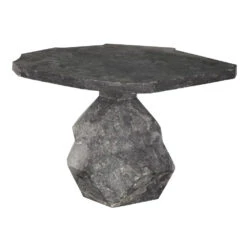 Noir Rind Dining Table - Black Marble