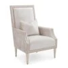 Palm Springs Armchair- 2164 - Grey,Off White,Silver