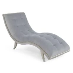 Brighton Chaise- 2207 - Blue - Beech Wood