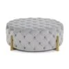 Linton Cocktail Ottoman - Grey - Beech Wood