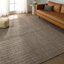 Sidonia Handmade Striped Brown/ Taupe Area Rug (9'X12') -France and So Furniture AMI04 4 cc040555 ff0c 4e13 80d2 43e2f3421096