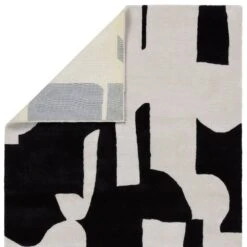 Vivaldi Handmade Abstract Black/ Cream Area Rug (5'X8') -France and So Furniture ANT01 2 e6148ccc d75a 4e3a a8b0 d5d3a9522eef