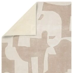 Vivaldi Handmade Abstract Taupe/ Cream Area Rug (6'X9') -France and So Furniture ANT02 2