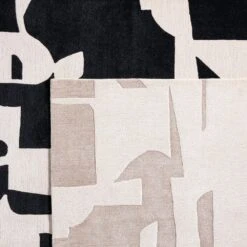 Vivaldi Handmade Abstract Taupe/ Cream Area Rug (6'X9') -France and So Furniture ANT02 5