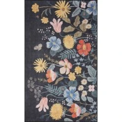 Rifle Paper Co. X Loloi Atelier Black 2'-0" X 5'-0" Accent Rug