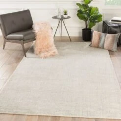 Maxwell Handmade Solid Ivory/ Gray Area Rug (12'X15') -France and So Furniture BI29 4 30b50246 1946 4e4d a387 b98309673350