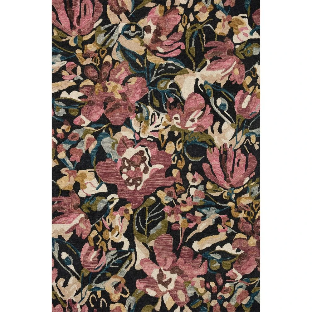 Loloi Belladonna Black / Berry 7'-9" X 9'-9" Area Rug 1 Loloi Belladonna Black / Berry 7'-9" X 9'-9" Area Rug
