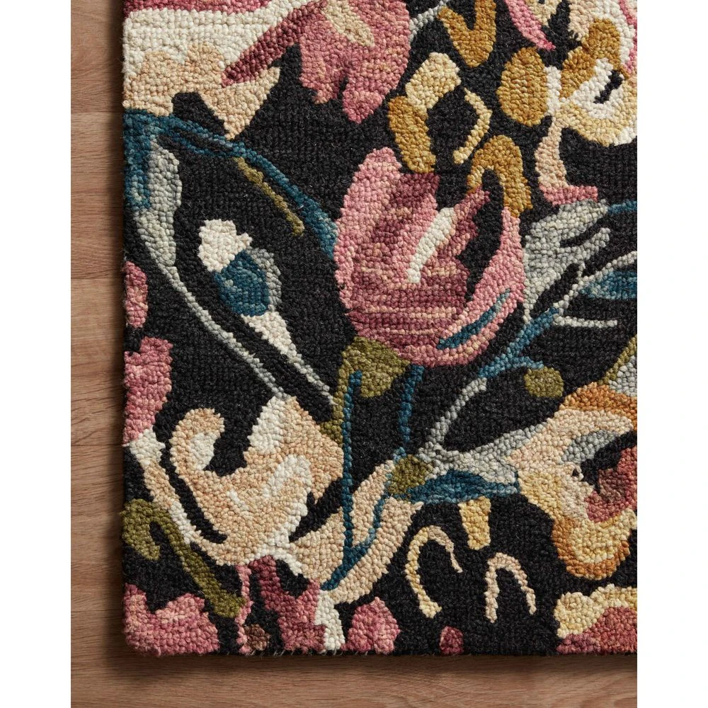 Loloi Belladonna Black / Berry 7'-9" X 9'-9" Area Rug 5 Loloi Belladonna Black / Berry 7'-9" X 9'-9" Area Rug - Image 5