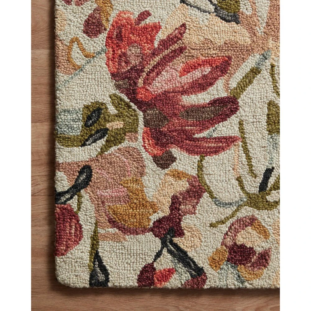 Loloi Belladonna Ivory / Raspberry 2'-0" X 5'-0" Accent Rug 4 Loloi Belladonna Ivory / Raspberry 2'-0" X 5'-0" Accent Rug - Image 4
