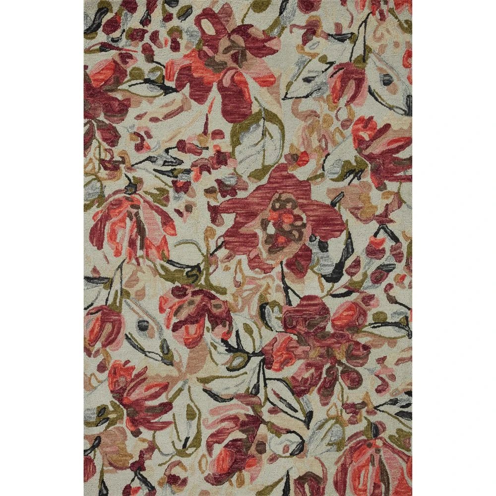 Loloi Belladonna Ivory / Raspberry 2'-0" X 5'-0" Accent Rug 1 Loloi Belladonna Ivory / Raspberry 2'-0" X 5'-0" Accent Rug