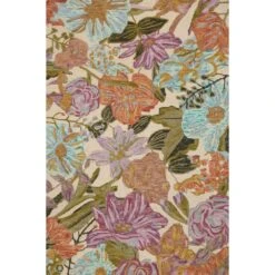 Loloi Belladonna Ivory / Multi 2'-6" X 9'-9" Runner Rug
