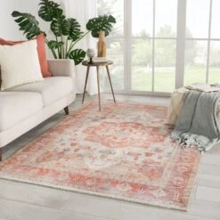 Hudson Medallion Orange/ Ivory Runner Rug (2'6"X8') -France and So Furniture BOH01 4 709c4694 6378 42e9 a8f6 b2114296feb2