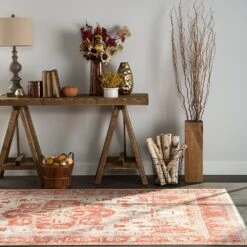 Hudson Medallion Orange/ Ivory Runner Rug (2'6"X8') -France and So Furniture BOH01 6 e436b2a2 609c 4442 8ad6 3f6fa4085f78