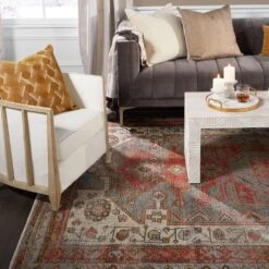 Amaryllis Medallion Gray/ Orange Runner Rug (2'6"X8') -France and So Furniture BOH10 6 0f7df7c8 3f6d 4059 ae10 2eed5ed27004