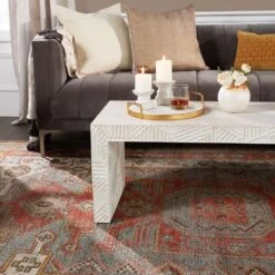 Amaryllis Medallion Gray/ Orange Runner Rug (2'6"X8') -France and So Furniture BOH10 8 9123ba1b 544c 4f9b b55b 723519077fa9