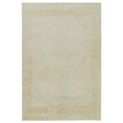 Sable Trellis Blue/ Green Runner Rug (3'X10')