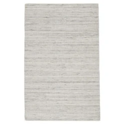 Luminance Handmade Solid Gray/ Ivory Area Rug (10'X14')