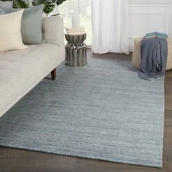 Luminance Handmade Solid Blue/ Gray Area Rug (12'X15') -France and So Furniture BRV02 4 fe8e4306 c5b5 4ea3 8bd7 e18c34584518