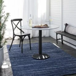 Luminance Solid Navy/ Cream Area Rug (10'X14') -France and So Furniture BRV04 6 3a039349 407b 45e3 b066 44e591b4c6d3