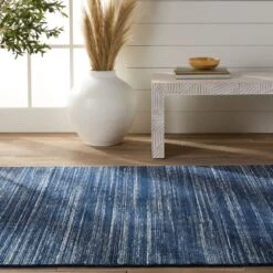 Luminance Solid Navy/ Cream Area Rug (10'X14') -France and So Furniture BRV04 7 18cd3530 8ee6 4b3b 9963 1489a83d29d4