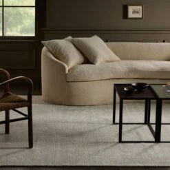 Luminance Handmade Solid Cream Area Rug (9'X12') -France and So Furniture BRV09 ENV 3f291082 6adf 4edb a44c 32f1e49ecffe