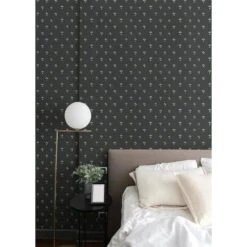 Fleur Wallpaper -France and So Furniture Bedroom FleurPowder SootBlack